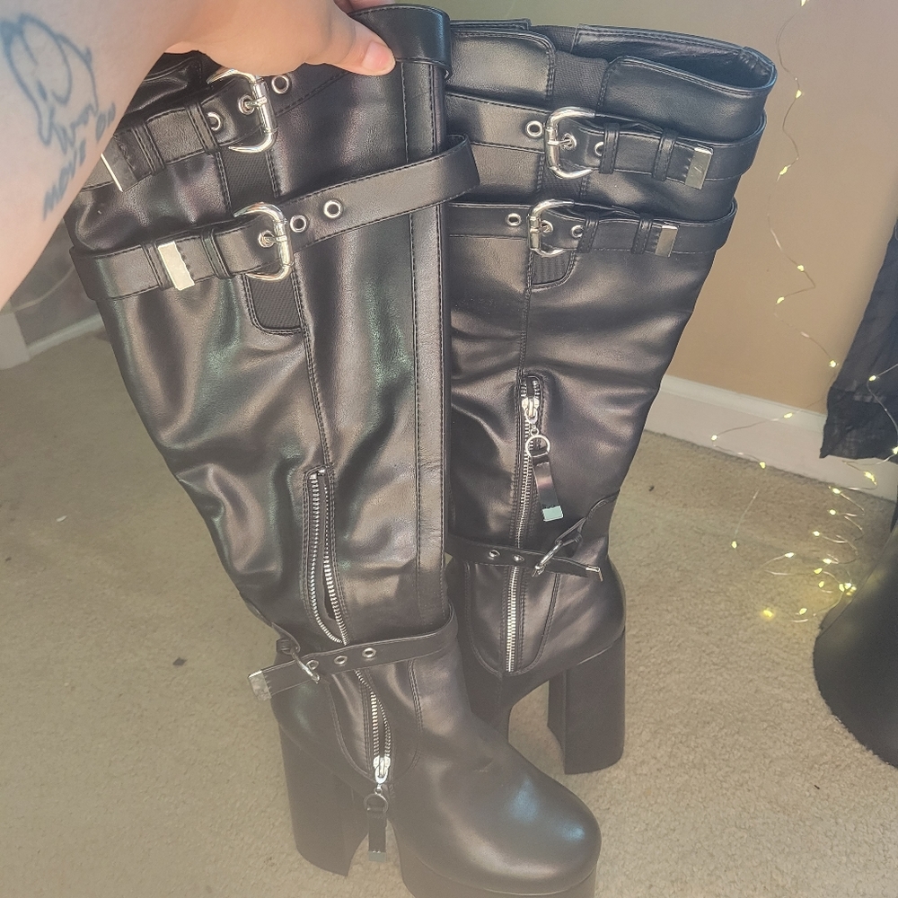 Knee-High Platform Boots